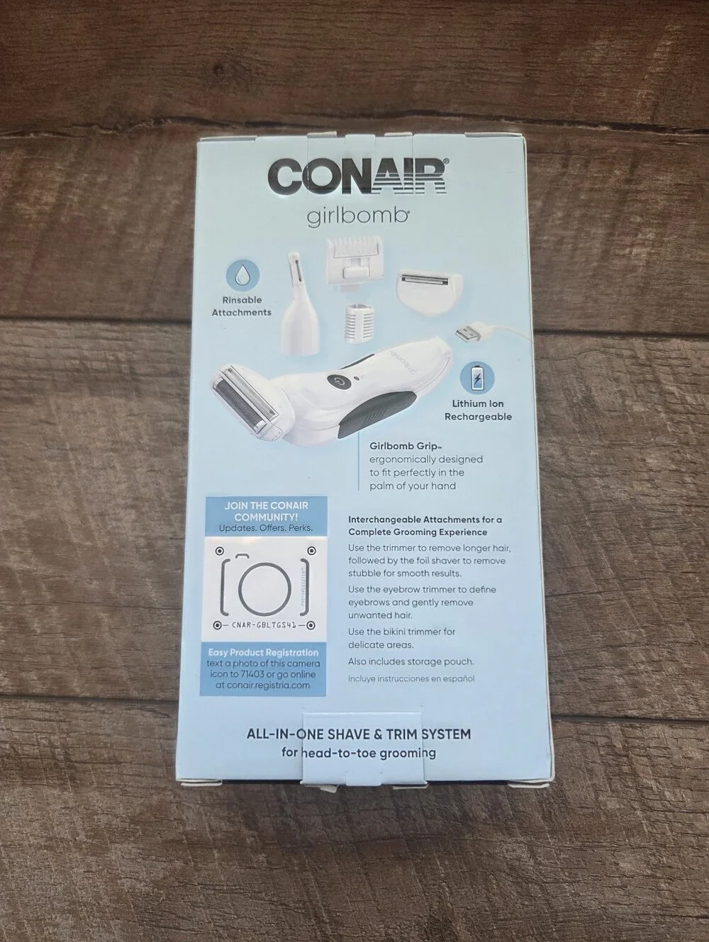 Conair Girlbomb All-In-One Shave & Trim System